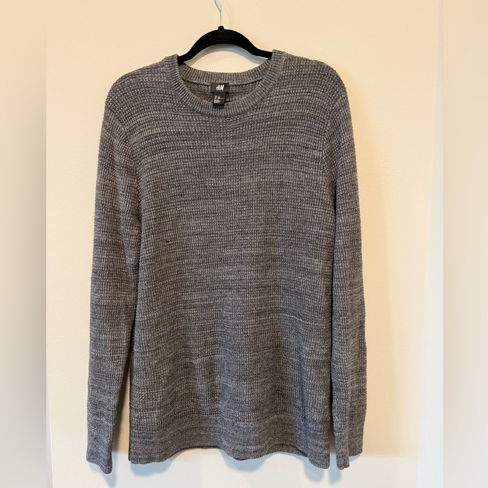 H&M Charcoal Crewneck Sweater for Men